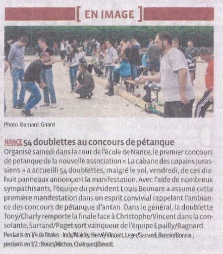 Concours de petanque CDCJ