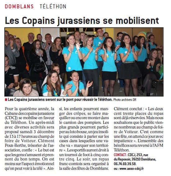 Annonce Telethon 2016